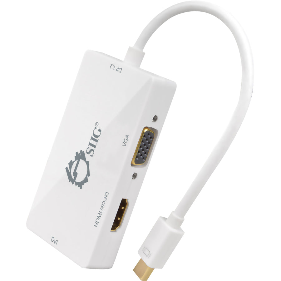 SIIG Mini DisplayPort 1.2 to 4K HDMI/DVI/VGA Conversion Adapter CB-DP1H11-S1