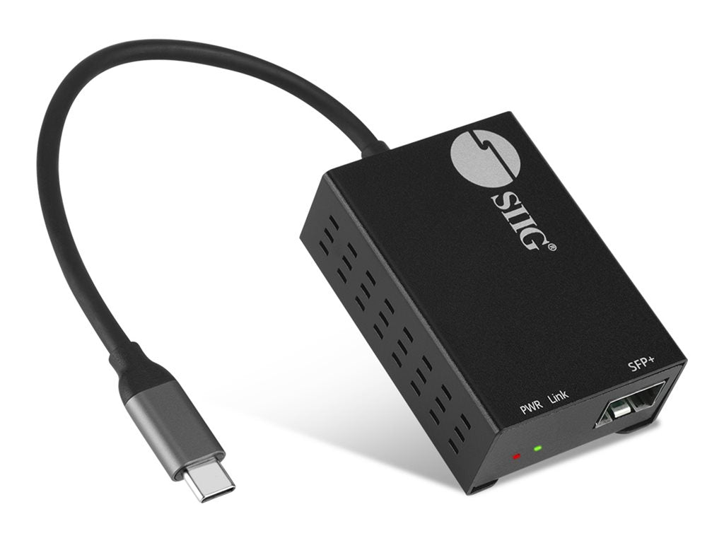 SIIG - Network adapter - USB-C - Gigabit SFP+ x 1 - black - TAA Compliant JU-NE0D11-S1