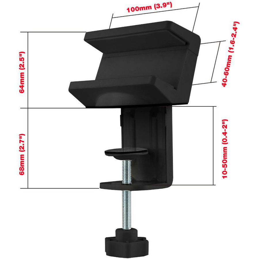 SIIG Powerstrip Clamp Holder with Adjustable Bracket - Black CE-MT2Y12-S1