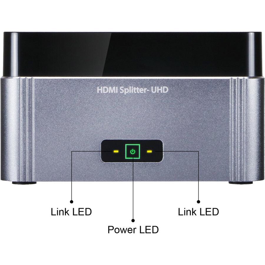 SIIG Premium 2-Port HDMI Splitter with EDID - 4Kx2K 60Hz CE-H22K12-S1