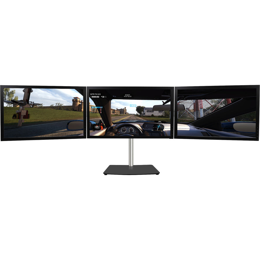 SIIG Premium Aluminum Freestanding Triple Monitor desk stand - 13 to 27" - Max Load 17.6 lbs each" CE-MT2111-S1