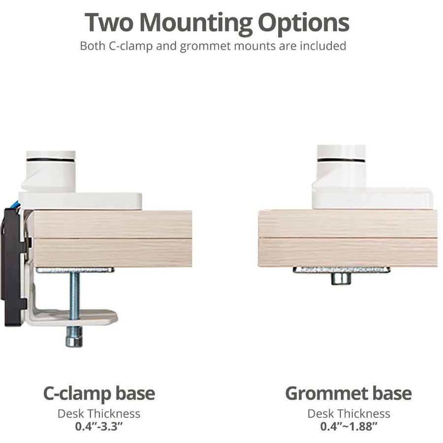 SIIG Single Monitor Aluminum Heavy Duty Desk Mount with USB and Audio Ports - 17 to 43"" CE-MT3111-S1