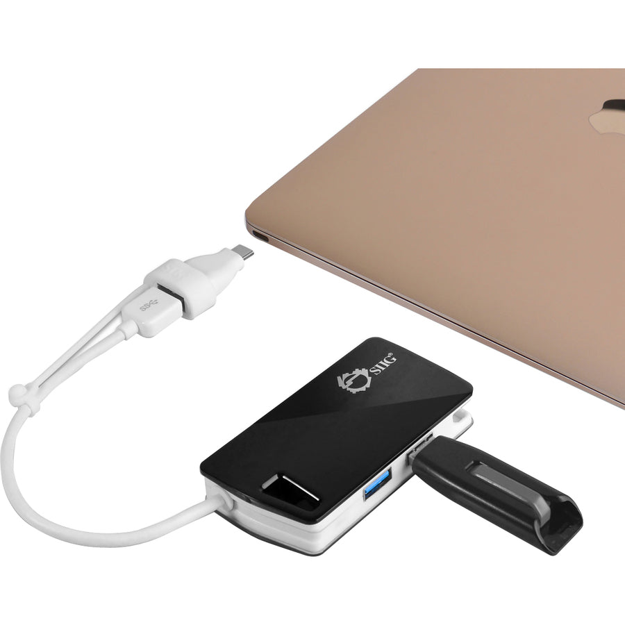 SIIG SuperSpeed USB 3.0 LAN Hub - Type-C Ready JU-H30112-S1