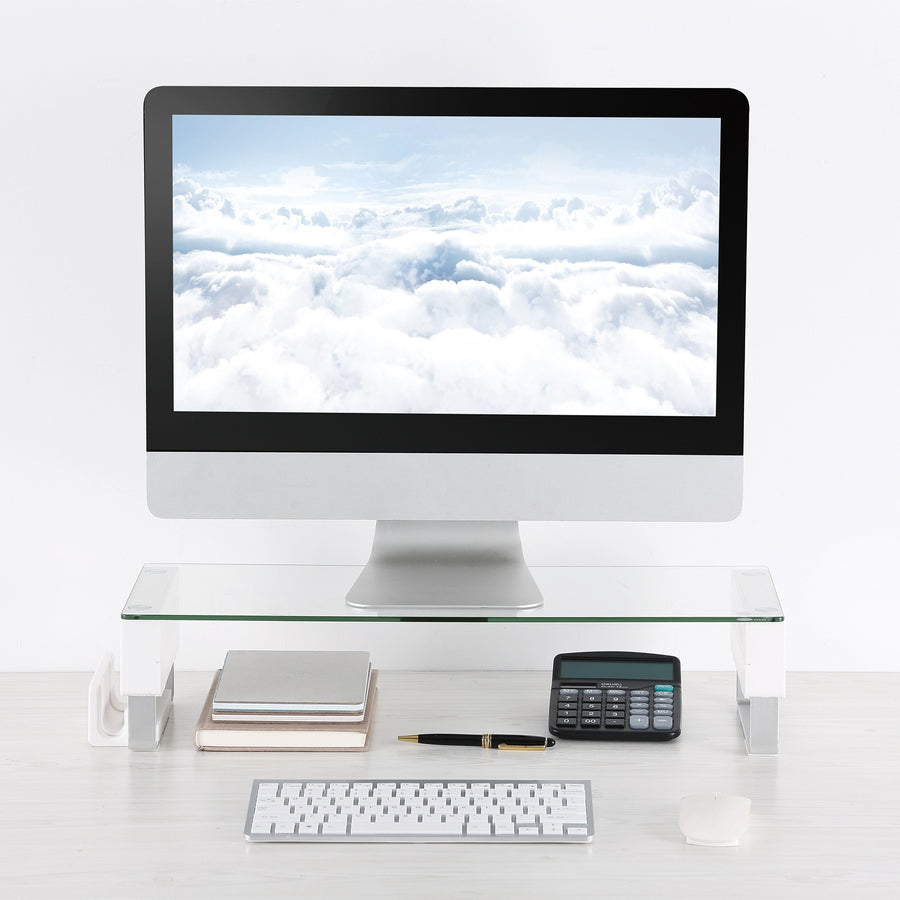 SIIG Tempered Glass Surface Smart Stand with USB and Audio Ports CE-MT2N12-S1