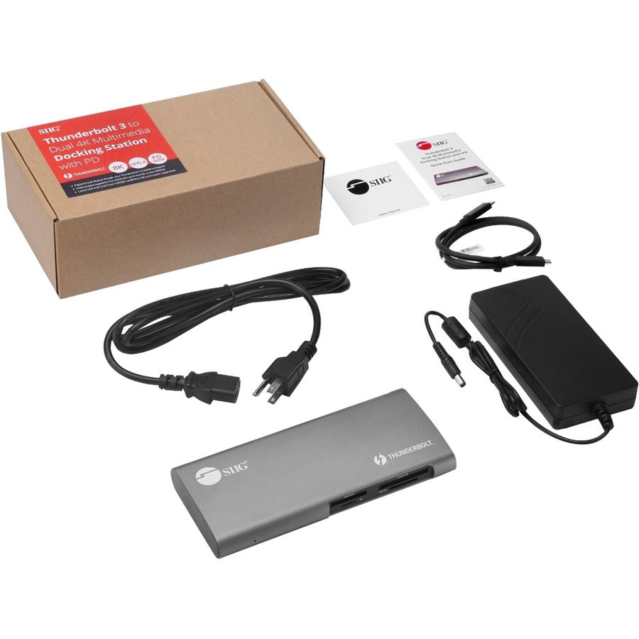 SIIG Thunderbolt 3 to Dual 4K Monitor Docking Station with PD - Titan Ridge JU-DK0G11-S1