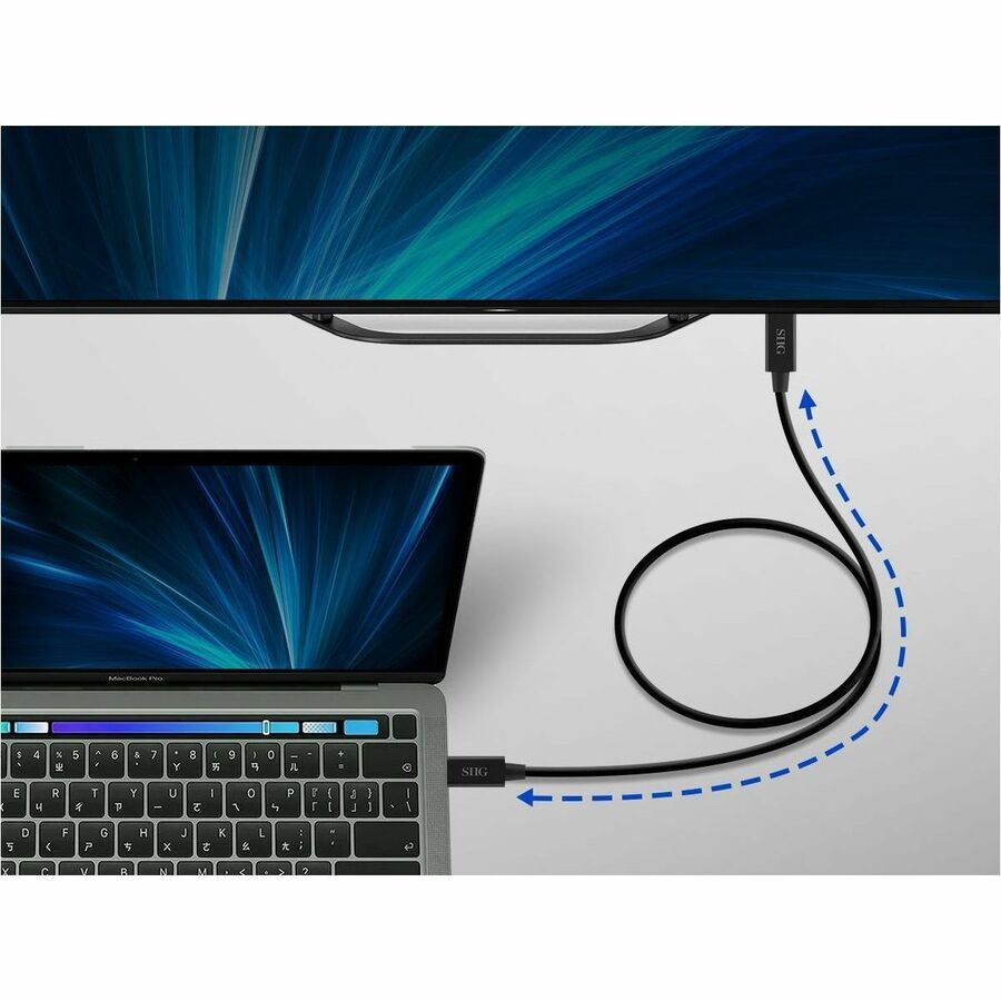 SIIG Thunderbolt 4 Cable 2.3ft (0.7M) - 8K@60Hz Display - 40Gbps Data Transfer - Up to
