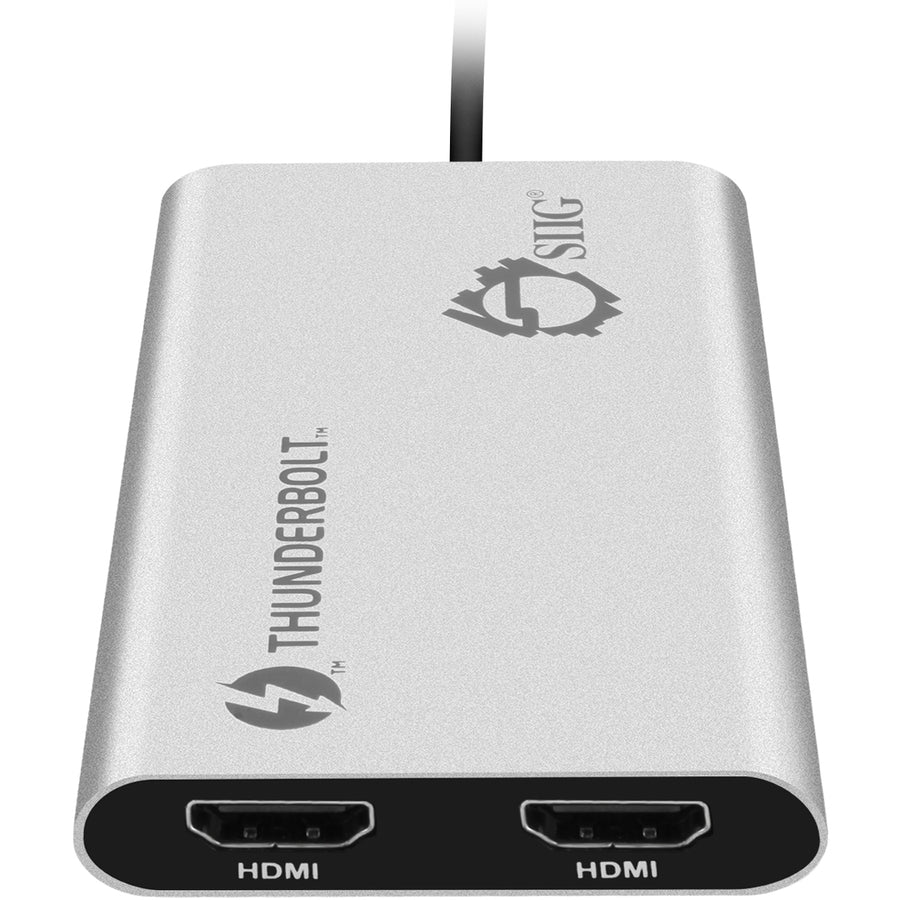 SIIG Thunderbolt V3 to Dual HDMI Adapter - HDMI 2.0 JU-TB0114-S1