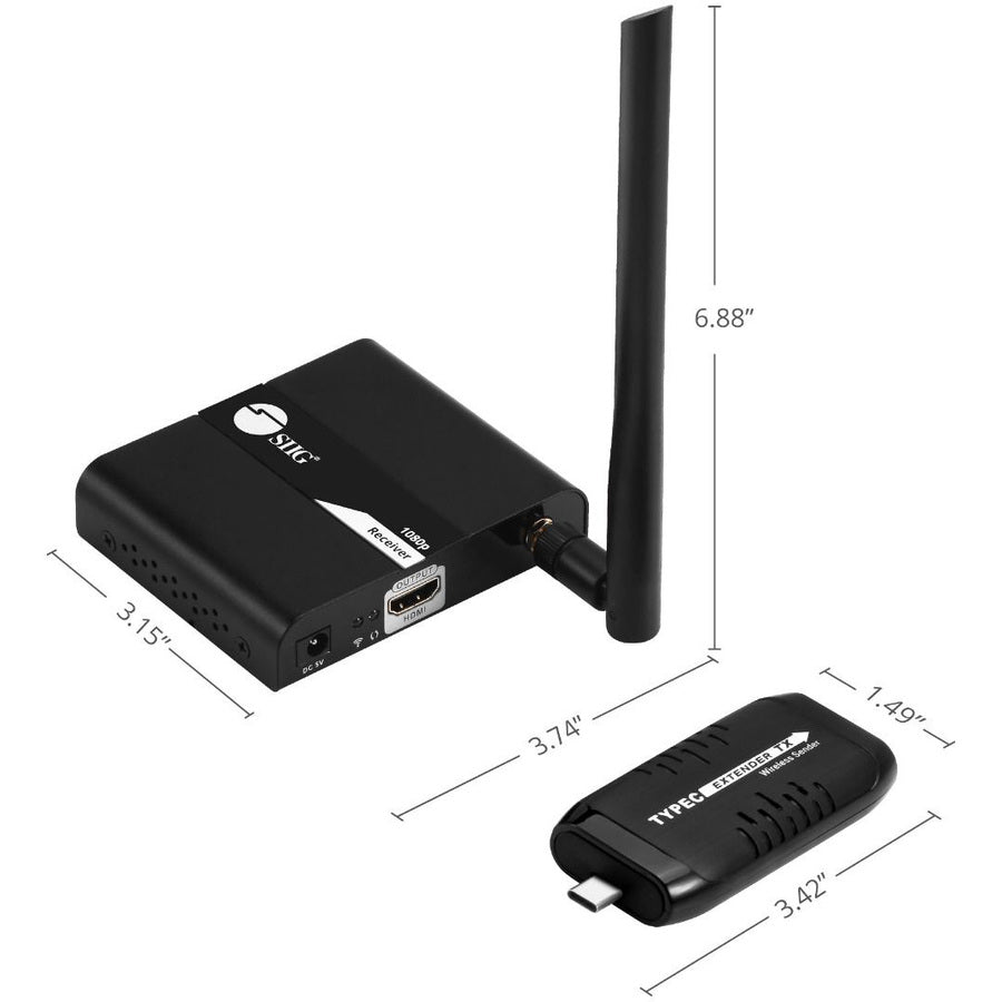 SIIG Type-C Wireless Extender Kit Full HD 1080P - 30M CE-H25J11-S1