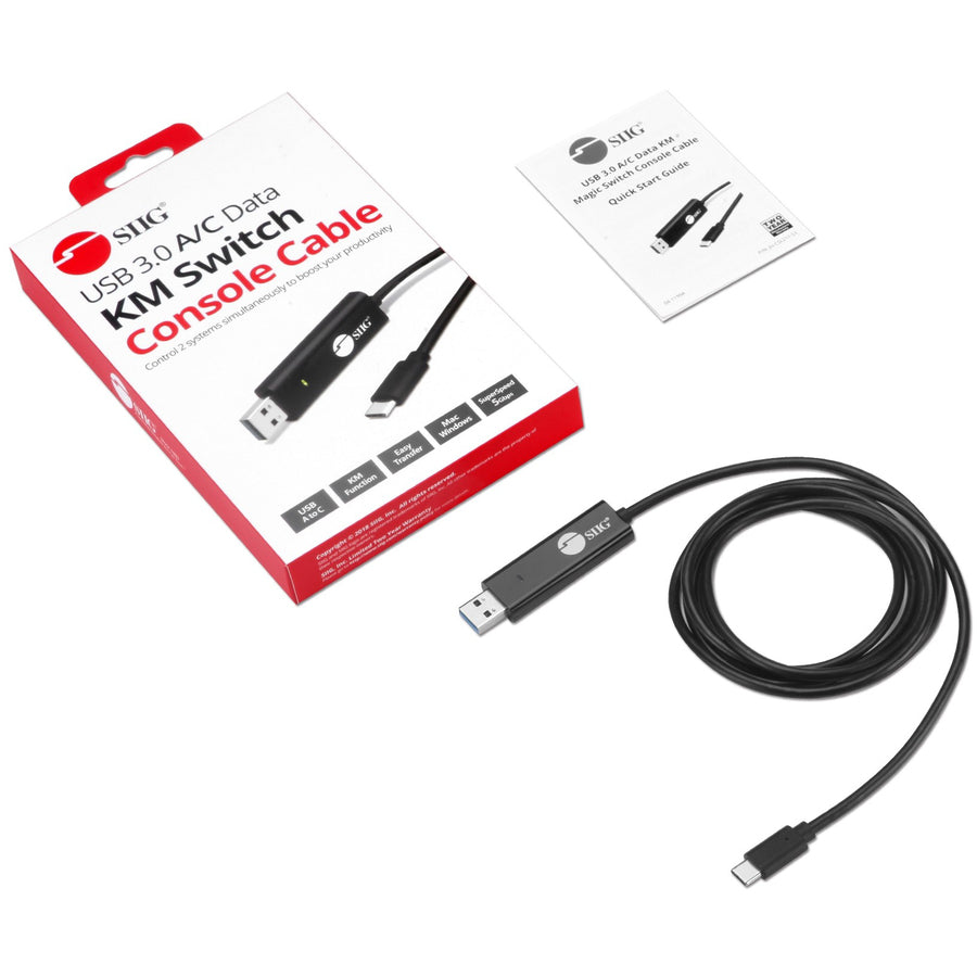 SIIG USB 3.0 A/C Data KM Magic Switch Console Cable JU-CSL211-S1