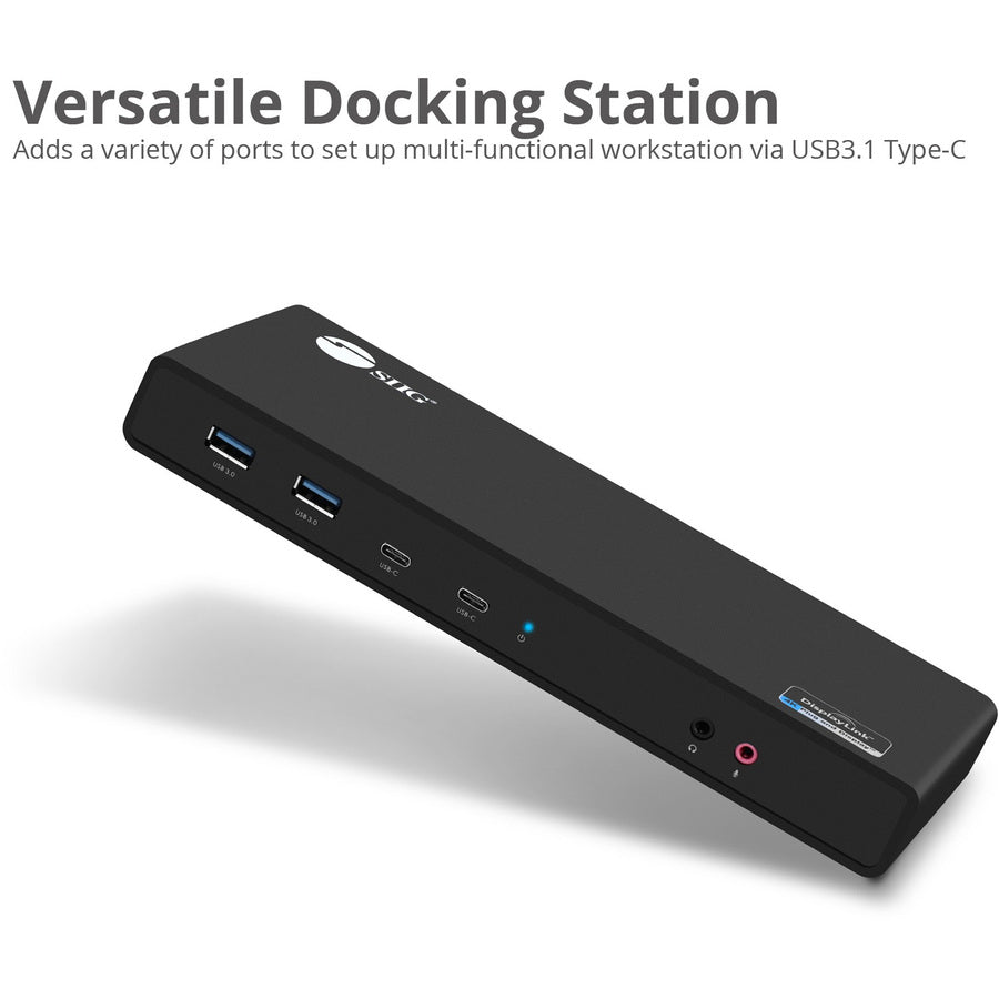SIIG USB 3.1 Type-C Dual 4K Docking Station with Power Delivery 60W JU-DK0811-S1