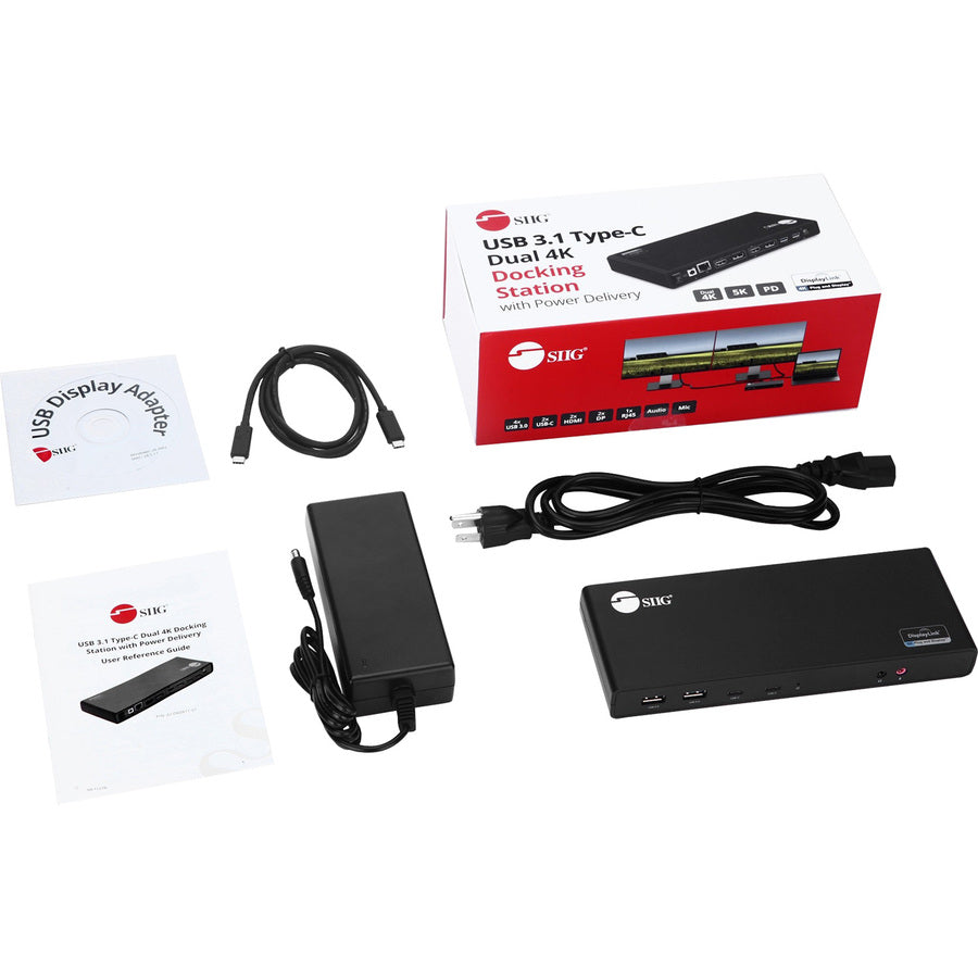 SIIG USB 3.1 Type-C Dual 4K Docking Station with Power Delivery 60W JU-DK0811-S1