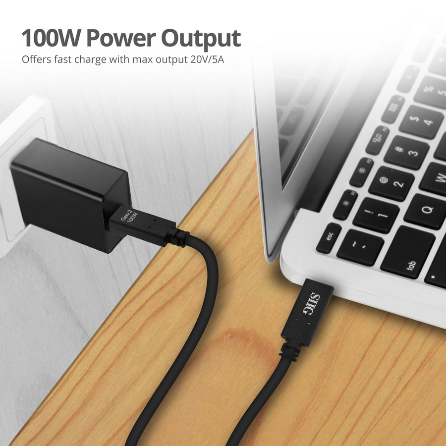 SIIG USB 3.1 Type-C Gen 2 Cable 100W - 1M CB-TC0F11-S1