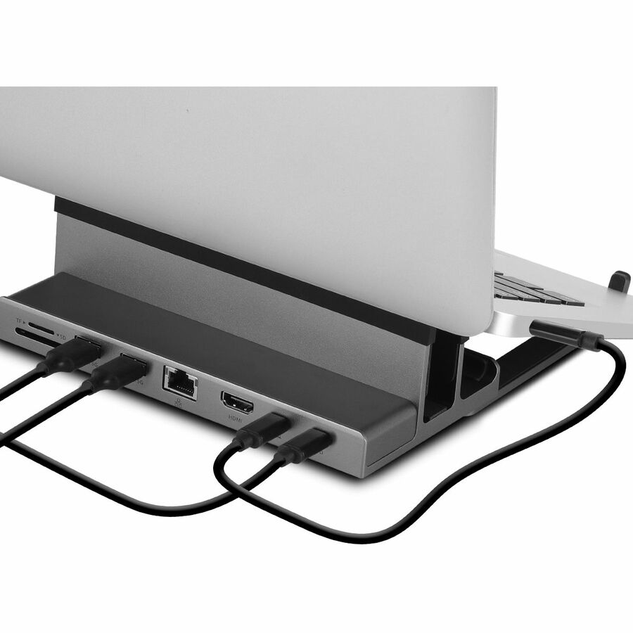 SIIG USB-C Laptop Stand W/ 4K Docking Station - Unique multitasks design for foldable