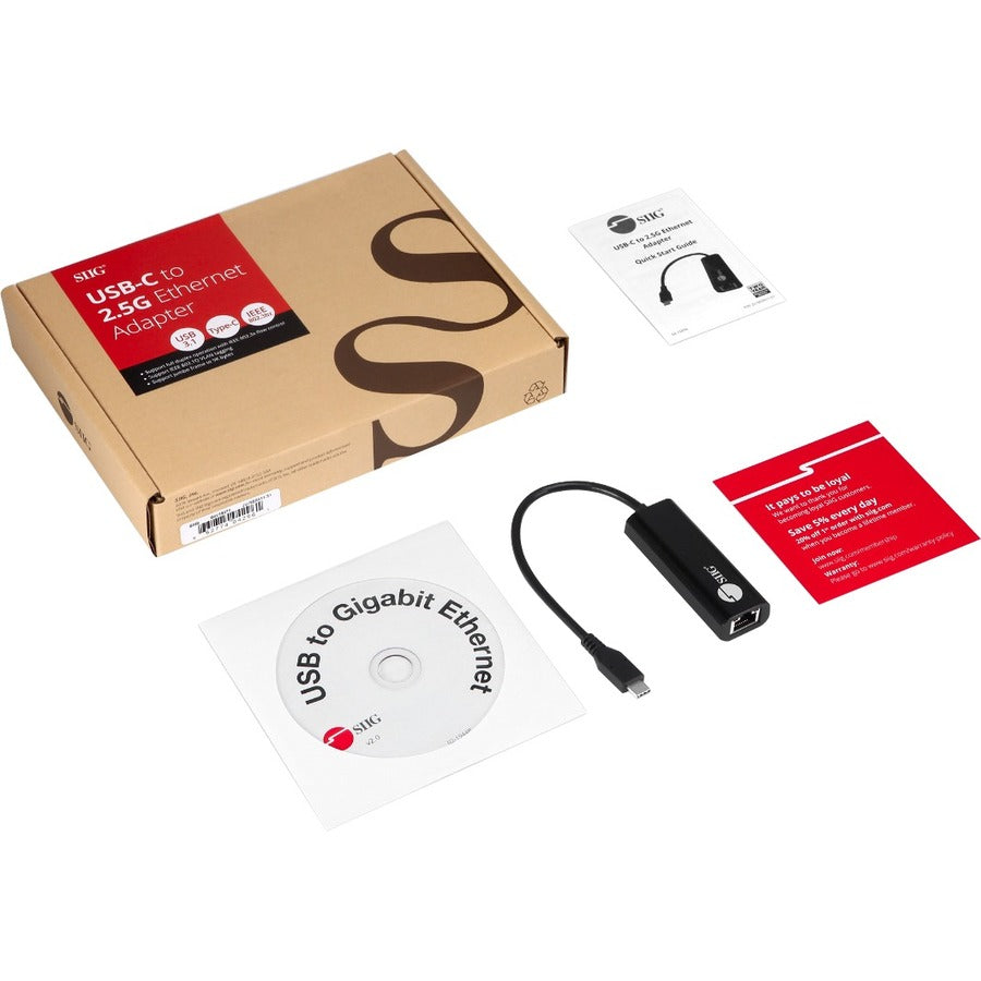 SIIG USB-C to 2.5G Ethernet Adapter JU-NE0A11-S1