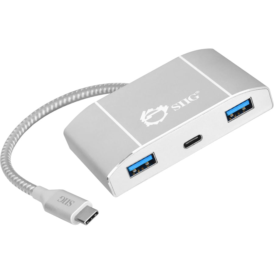 SIIG USB-C to 4-Port USB 3.0 Hub with PD Charging - 3A/1C JU-H30C11-S1