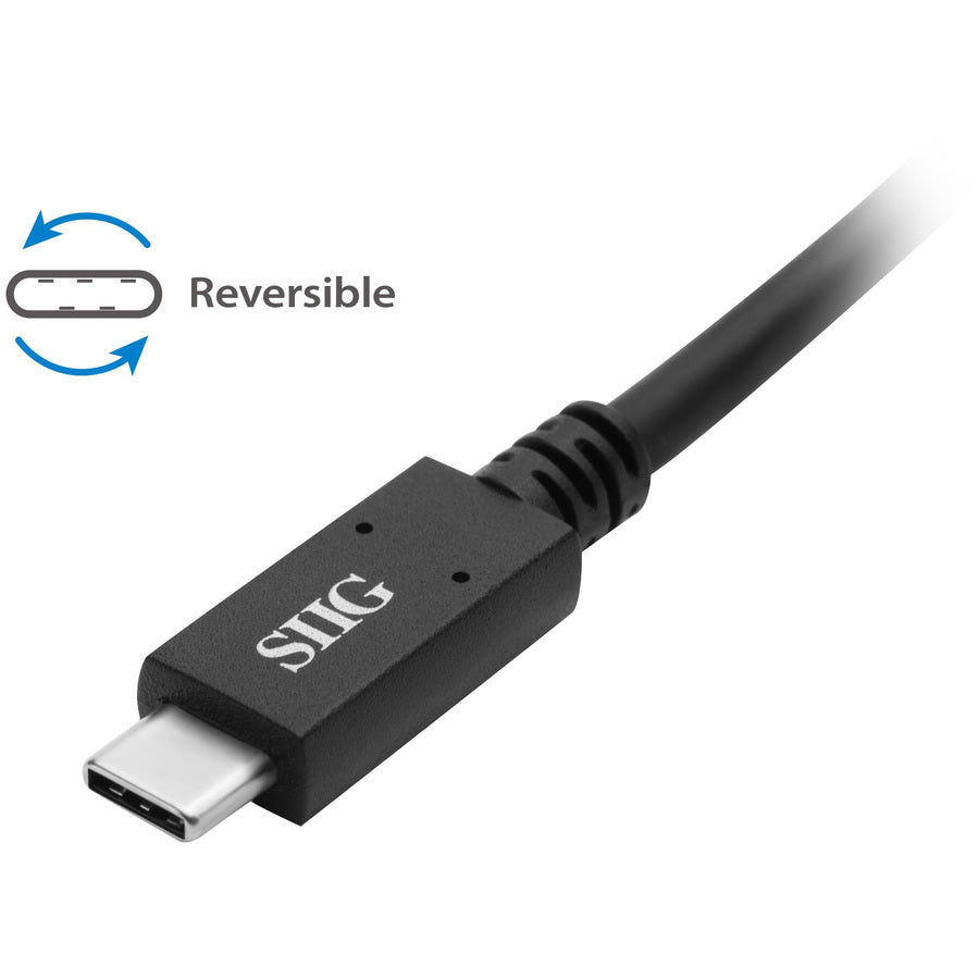 SIIG USB-C to USB 3.0 Hub & Gigabit Ethernet LAN Adapter JU-H30D11-S1