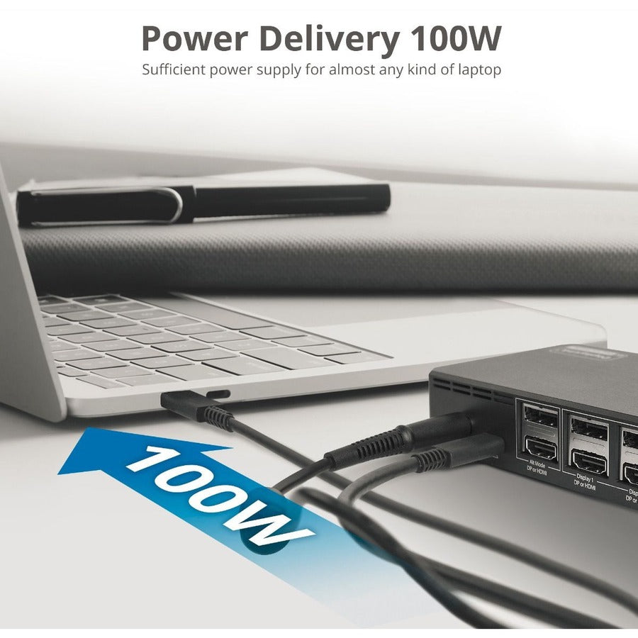 SIIG Universal Hybrid Triple 4K Video Docking Station with PD 3.0 100W JU-DK0J11-S1