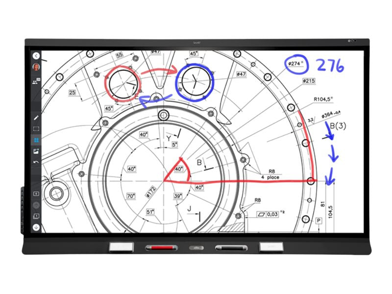 SMART Board 6000S (V3) Pro series SBID-6475S-V3-P - 75 Diagonal Class LED-backlit LCD display - interactive - with