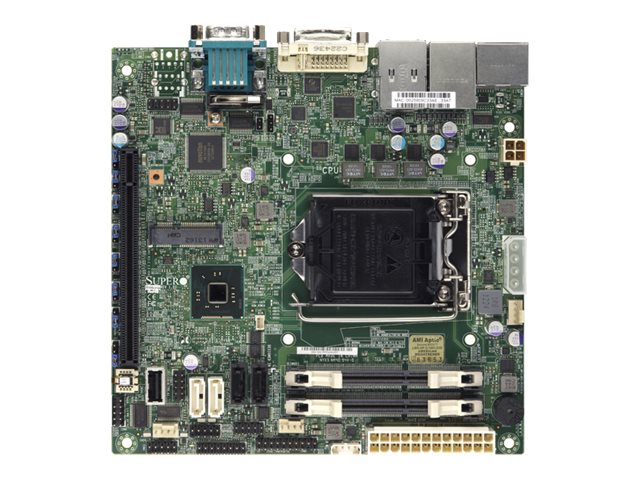 SUPERMICRO X10SLV-Q - Motherboard - mini ITX - LGA1150 Socket - Q87 Chipset - USB 3.0 - 2 x Gigabit LAN - onboard graphics (CPU MBD-X10SLV-Q-B