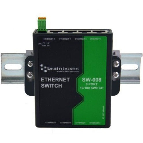 SW-008 Light Industrial 8 Port 10/100 Ethernet Switch Wall Mountable