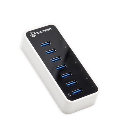 SYBA Multimedia Super Speed IO Crest 7-Port USB 3.0 Hub with AC Power Adapter SY-HUB20152