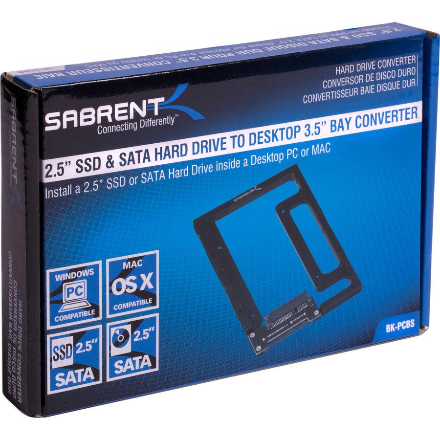 Sabrent Bk-Pcbs Drive Bay Adapter For 3.5" - Serial Ata/600 Host Interface Internal - Black