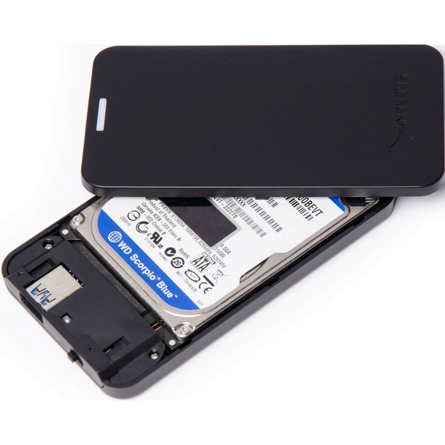 Sabrent Ec-Uasp Drive Enclosure - Usb 3.0 Host Interface - Uasp Support External - Black