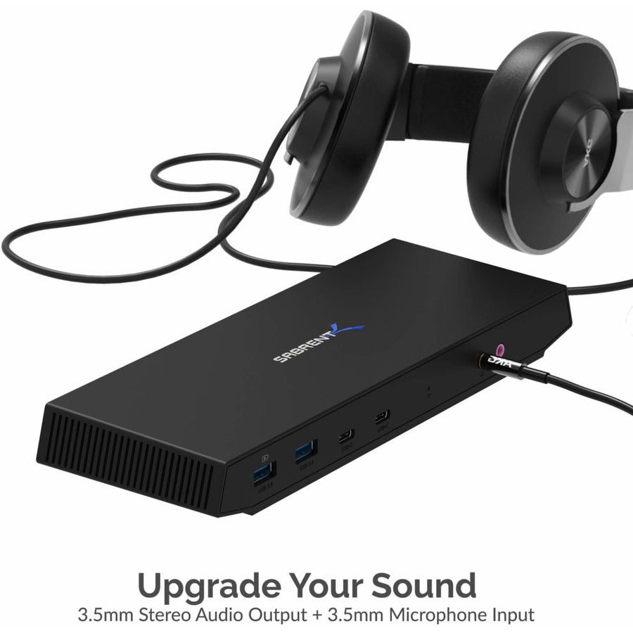 Sabrent USB Type-C Dual 4K Universal Docking Station with USB C Power Delivery (DS-WSPD)