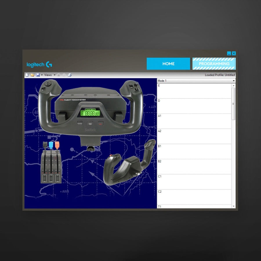 Saitek Flight Yoke System Professional Simulation Yoke and Throttle Quadrant 945-000023