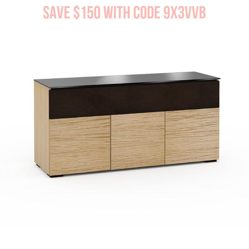 Salamander Denver 339 Natural Oak AV Cabinet with Adjustable Shelves