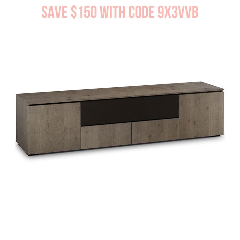 Salamander Lancaster 245 Barnboard Oak AV Cabinet for Home Theater