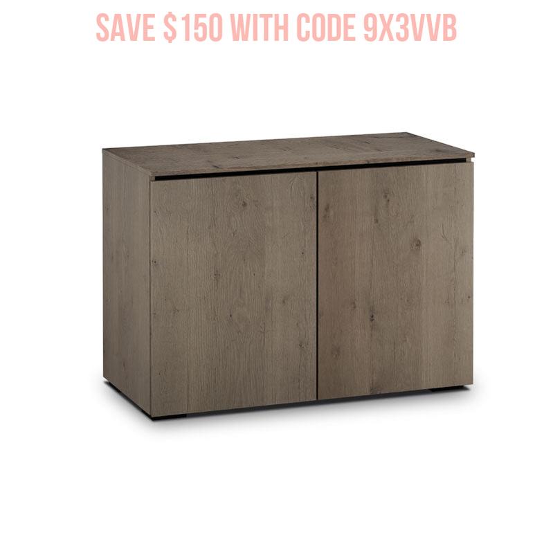 Salamander Lancaster 323 Barnboard Oak AV Cabinet with Soft-Close Doors
