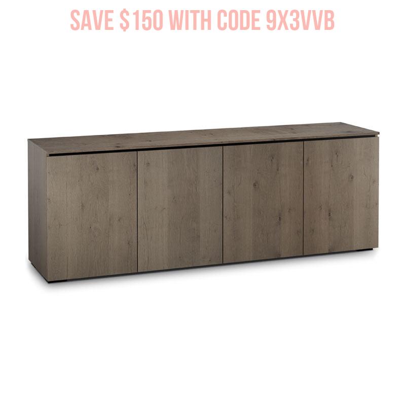 Salamander Lancaster 347 Barnboard Oak AV Cabinet with 8 Shelves