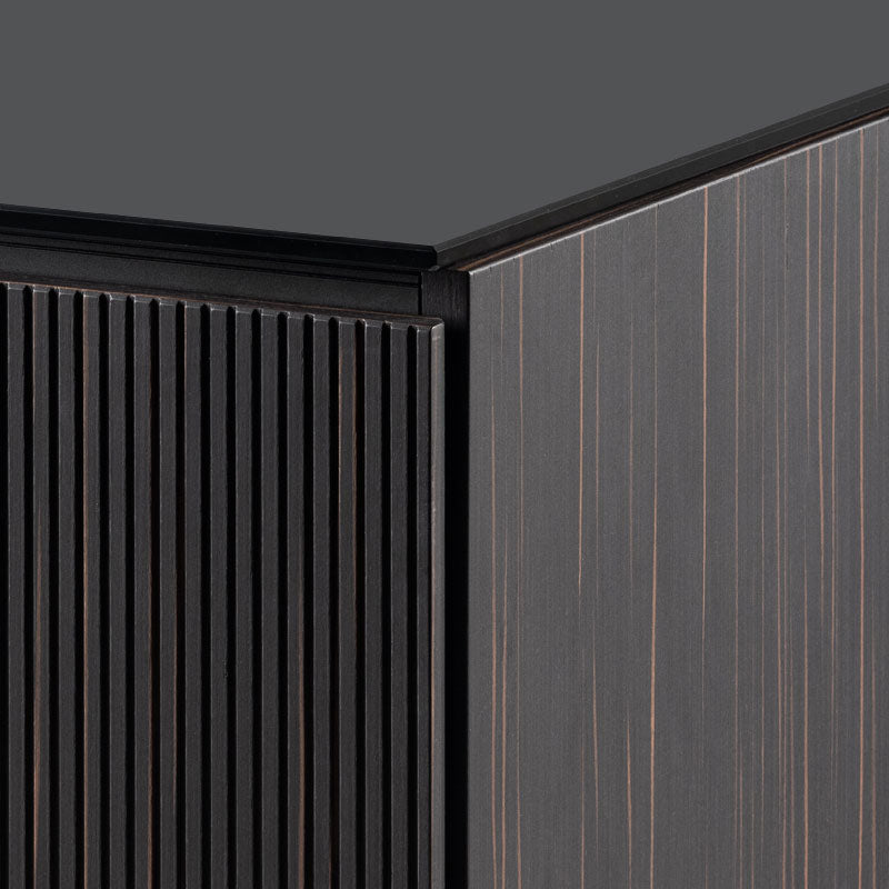 Salamander Manhattan 217 Maro Ebony Doors & Sides with Black Glass Top