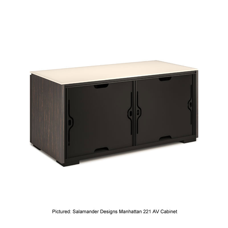 Salamander Manhattan 323 AV Cabinet with Matte Taupe Glass Top, Ebony Maro Doors