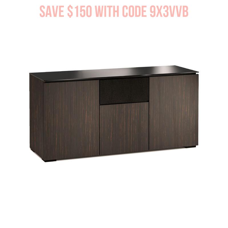 Salamander Manhattan 336 Storage Cabinet with Maro Ebony & Black Glass Top