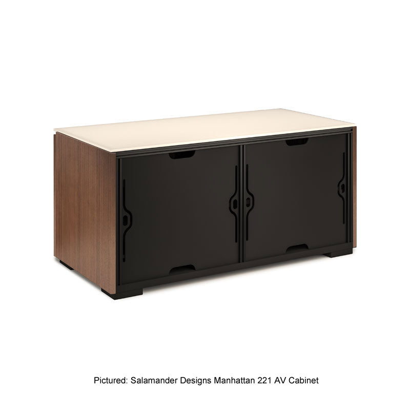 Salamander Manhattan 337 Medium Walnut Doors & Sides with Matte Taupe Glass Top – Premium Interior Fitments