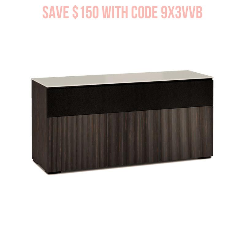 Salamander Manhattan 339 Maro Ebony Doors & Sides with Matte Taupe Glass Top for Modern Interiors