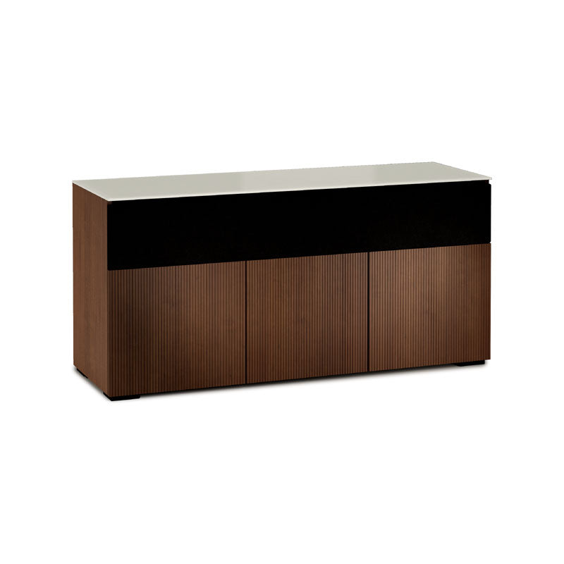 Salamander Manhattan 339 Medium Walnut Doors & Matte Taupe Glass Top
