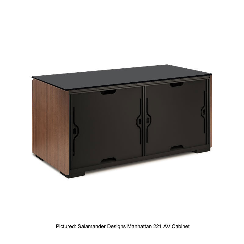 Salamander Manhattan 347 Medium Walnut Doors & Black Glass Top Set