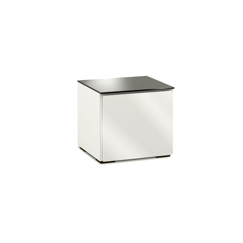 Salamander Miami 217 Sub Enclosure Gloss White Black Glass for Home Theater