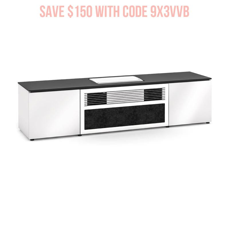 Salamander Miami 245 Cabinet Gloss White for Samsung SP-LSP7TF UST Projector Integration