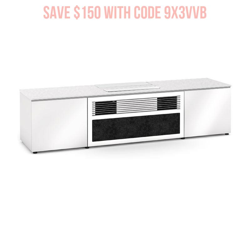 Salamander Miami 245 Cabinet for Leica UST Projector – Premium Home Theater Integration White Top
