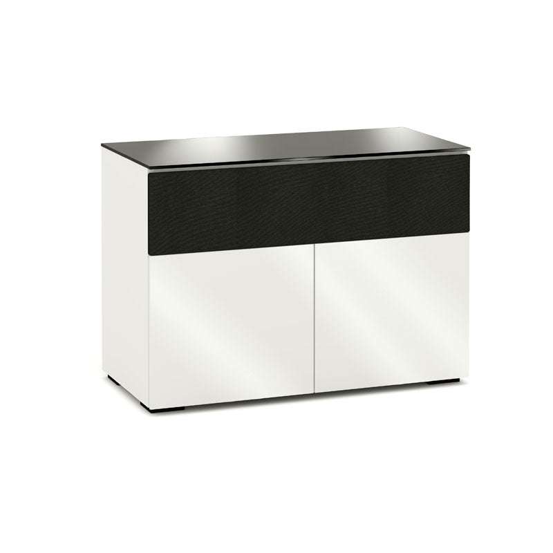Salamander Miami 329 Gloss White & Black Glass Storage Cabinet