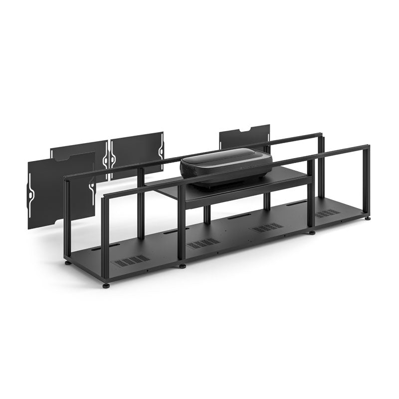 Salamander Oslo 245 Black Glass Cabinet for Hisense UST L9G Projector Integration