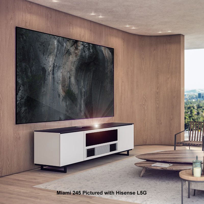 Salamander Oslo 245 Black Glass Cabinet for Integrated Hisense L5G Projector