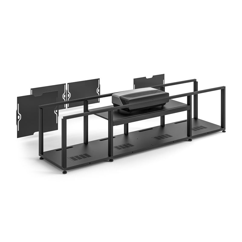 Salamander Oslo 245 Black Glass Cabinet for Integrated Hisense L5G Projector