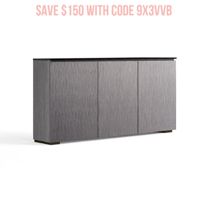 Salamander Seattle 337 Low Profile AV Cabinet Gray Oak Textured