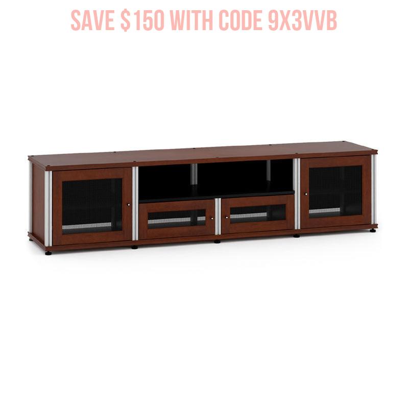 Salamander Synergy 245C/A AV Cabinet Cherry with Aluminum Posts