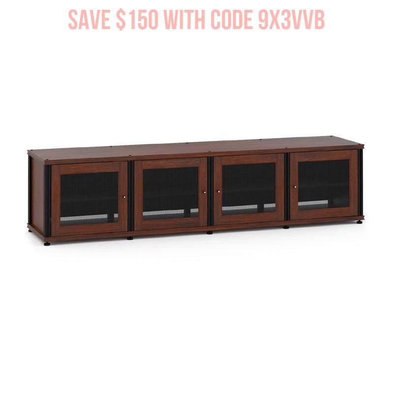 Salamander Synergy 247W/B Walnut AV Cabinet for Home Theater